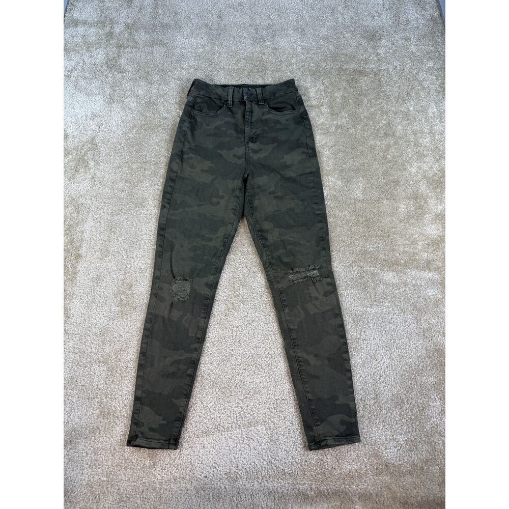 American Eagle High Rise Jegging Jeans Womens 2 Camo Next Level Stretch B360